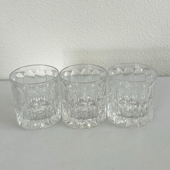 Crystal Double Old Fashion Rocks Glass Set of 3 Glasses Whiskey Barware - Picture 1 of 10
